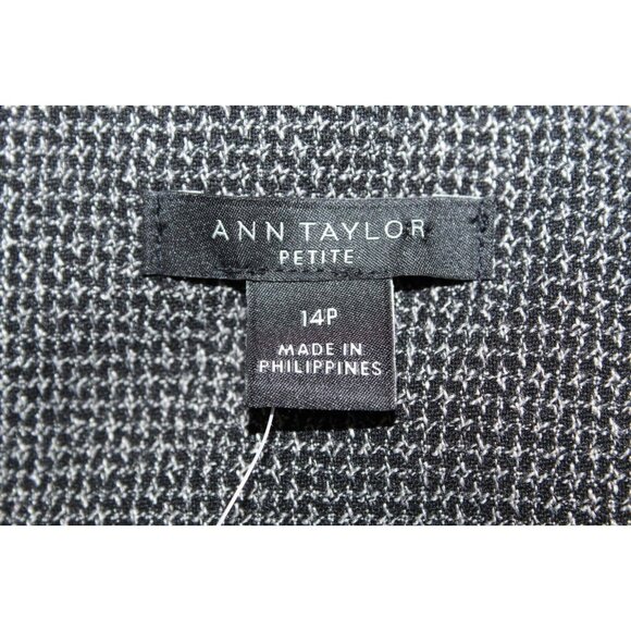 Ann Taylor $79 Sz 14P Black Taupe Back Zip Poly Rayon Spandex Top - Picture 3 of 6